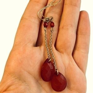 2” Long Teardrop Dangle Earring With Fishhook Backing